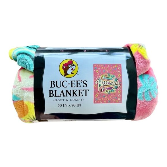 Buc-ees Tropical Coral Blanket 50"x70" Soft & Comfy Buc-ee's Colorful Blanket - Picture 1 of 9